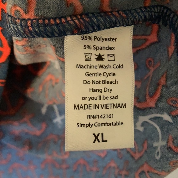 XL Anchor LuLaRoe Irma Tunic - Picture 5 of 5